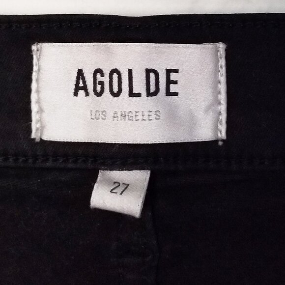 Agolde Sophie Crop High Waist Rise Skinny Jean Black Size 27 Stretchy Comfy $158 - Picture 11 of 15
